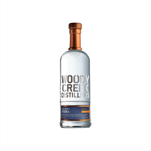 Bottle of Woody Creek Potato Vodka.