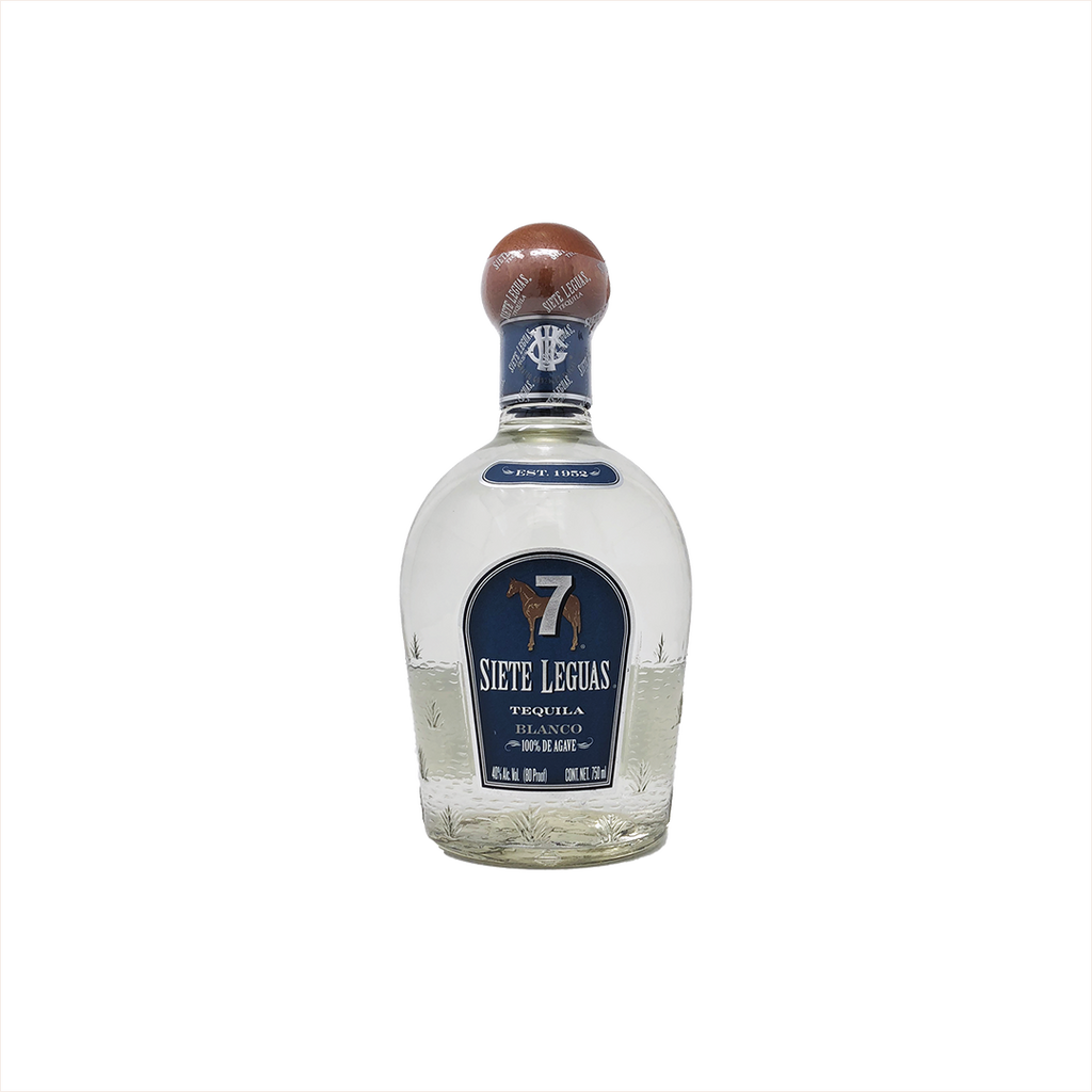 Bottle of Siete Leguas Tequila Blanco.